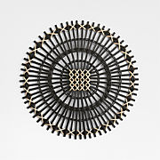 Amira Black Radial Rattan Placemat