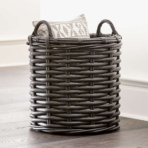 Decorative Storage Baskets Wicker, Rattan Storage Basket With Lid
