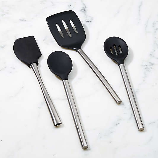 Tovolo Black Silicone Utensils, Set of 4