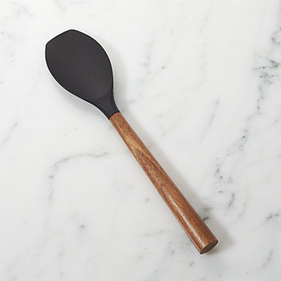 View Black Silicone Spoonula with Acacia Wood Handle details