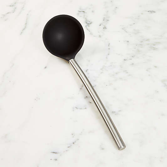 Tovolo ® Black Silicone Ladle with Stainless Steel Handle