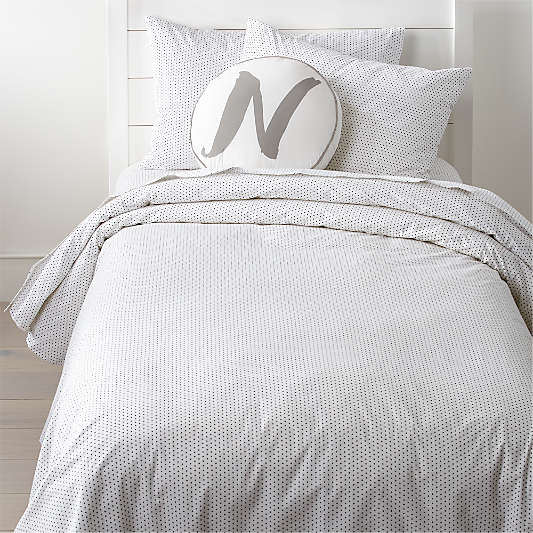 Organic Swiss Dot Full-Queen Duvet Cover