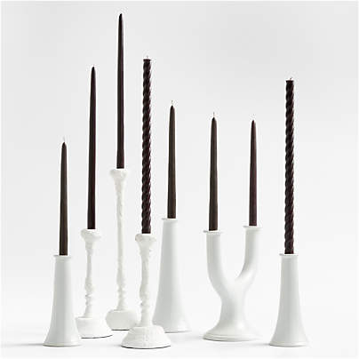 Black Taper Candle Bundle, Set of 8