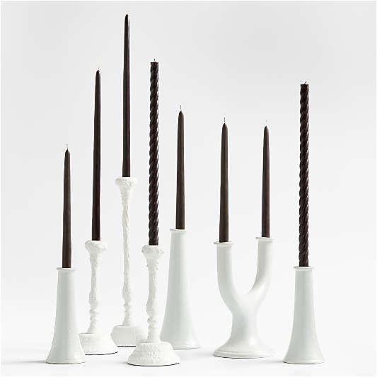 Black Taper Candle Bundle, Set of 8