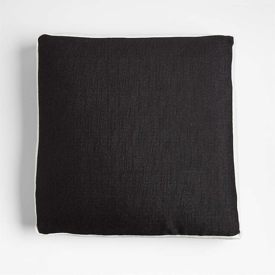 Black and White 20"x20" Outdoor Throw Pillow Crate & Barrel