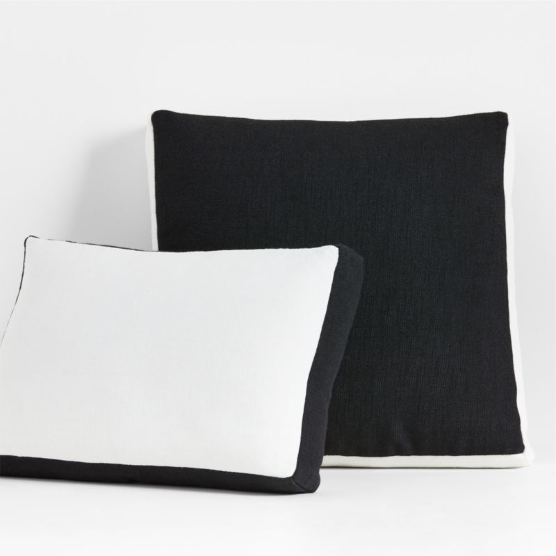 Black and White 20"x20" Outdoor Throw Pillow - image 4 of 6