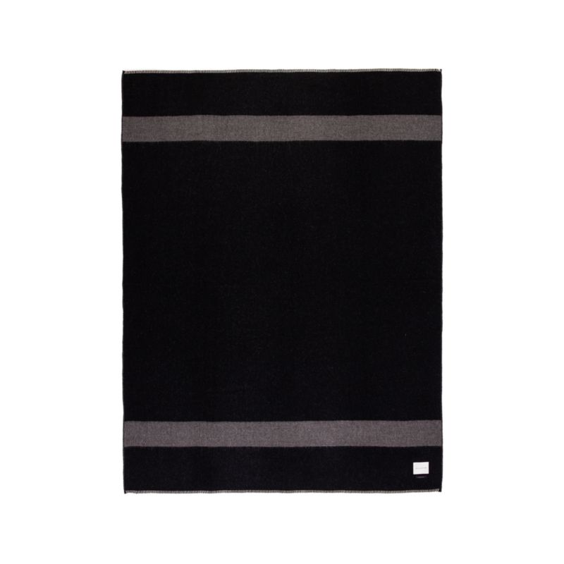 Blacksaw Mason 59"x79" Alpaca Black Throw Blanket - image 0 of 3