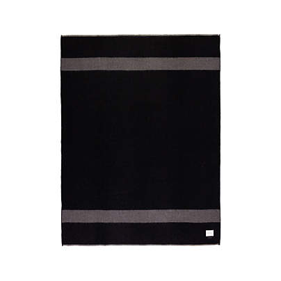 Blacksaw Mason 59"x79" Alpaca Black Throw Blanket