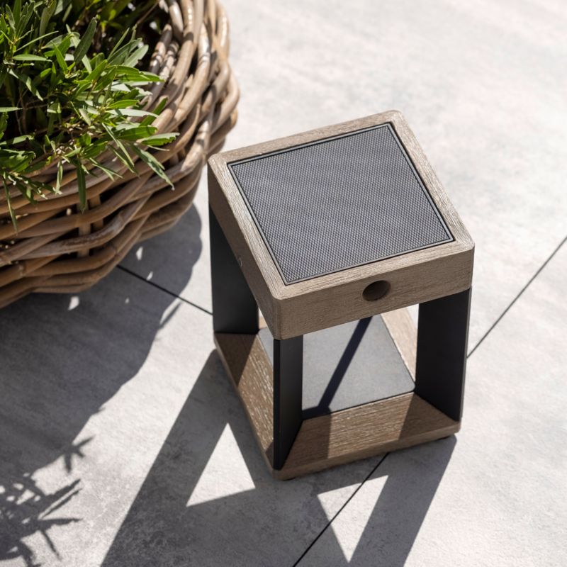 Blade Black Metal LED Solar Outdoor Table Lamp - image 2 of 3