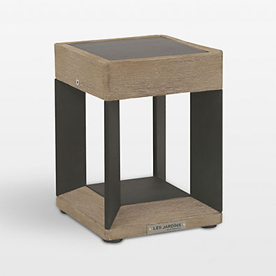 View Blade Black Metal LED Solar Outdoor Table Lamp details