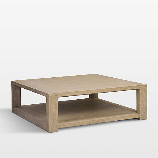 Blair Bleached Oak 47" Square Coffee Table