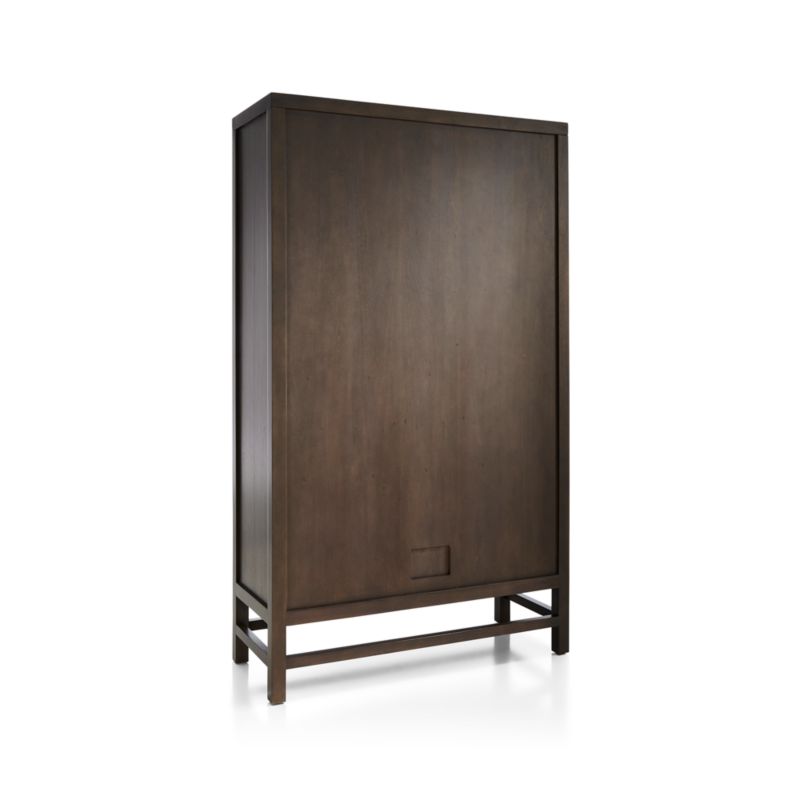 Blake Dark Brown and Rattan 2-Door Storage Cabinet - image 6 of 8