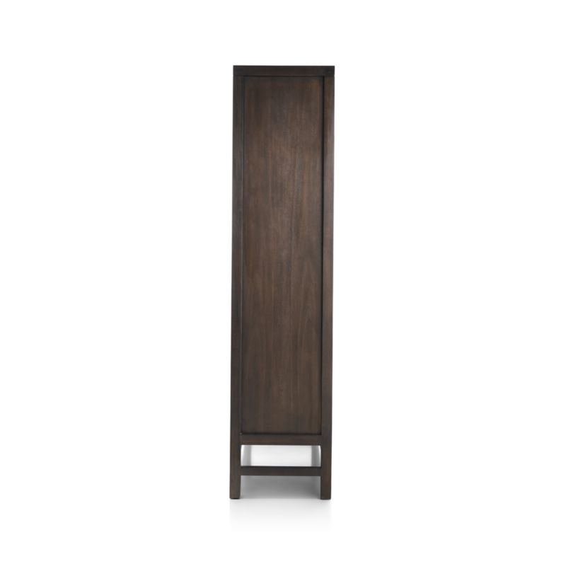 Blake Dark Brown and Rattan 2-Door Storage Cabinet - image 5 of 8