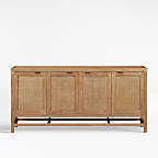 View Blake 68" Light Brown Teak and Rattan Media Console - image 1 of 10