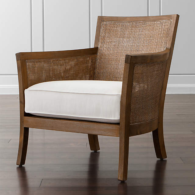 crate and barrel wicker chair