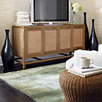 View Blake 68" Light Brown Teak and Rattan Media Console - image 6 of 10