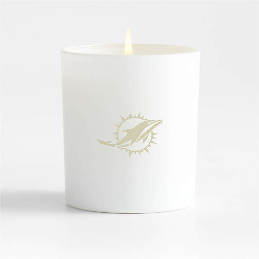 NFL Miami Dolphins Monochrome No. 01 Blanc 1-Wick Scented Candle - Basil, Nettle Flower and Sage