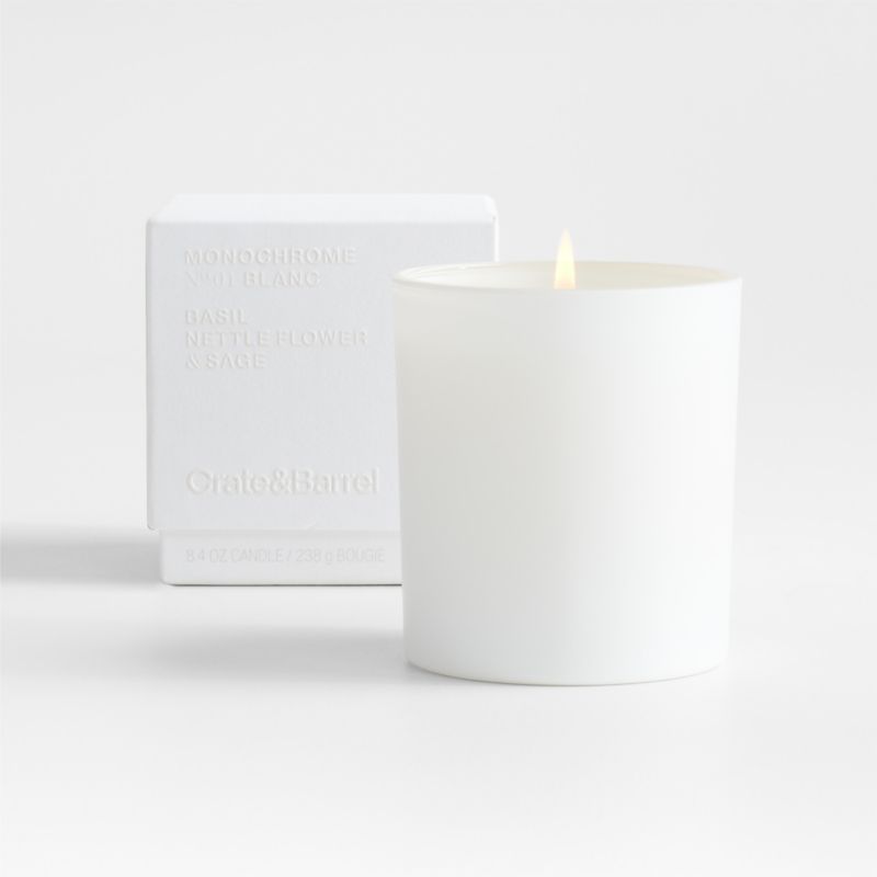 Viewing product image Monochrome No. 01 Blanc Scented Candle - Basil, Nettle Flower and Sage - image 1 of 14