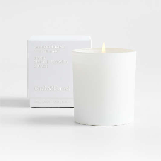 Monochrome No. 01 Blanc Scented Candle - Basil, Nettle Flower and Sage