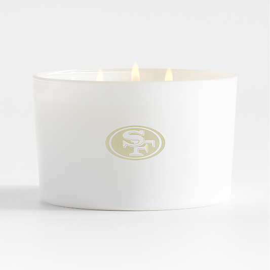NFL San Francisco 49ers Monochrome No. 01 Blanc 3-Wick Scented Candle - Basil, Nettle Flower and Sage