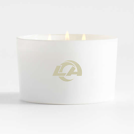 NFL Los Angeles Rams Monochrome No. 01 Blanc 3-Wick Scented Candle - Basil, Nettle Flower and Sage