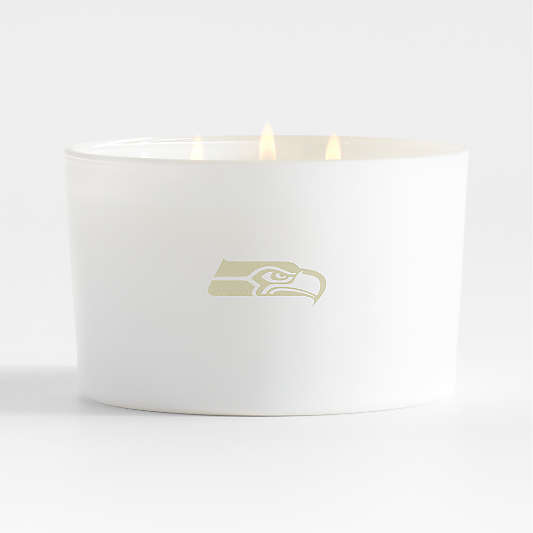 NFL Seattle Seahawks Monochrome No. 01 Blanc 3-Wick Scented Candle - Basil, Nettle Flower and Sage