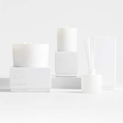 Monochrome No. 01 Blanc Scented Candles and Diffuser - Basil