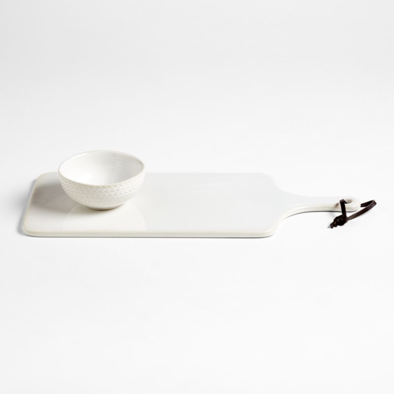 Blanc Stoneware Cheese Board and Bowl Gift Set - image 0 of 2