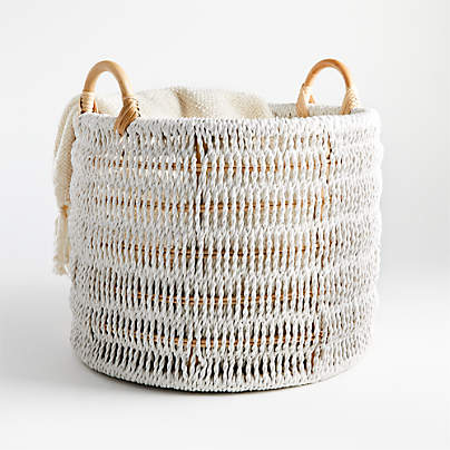 Blanca Natural/White Rope Basket