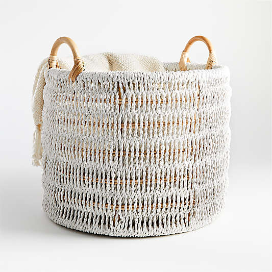 Blanca Natural/White Rope Basket