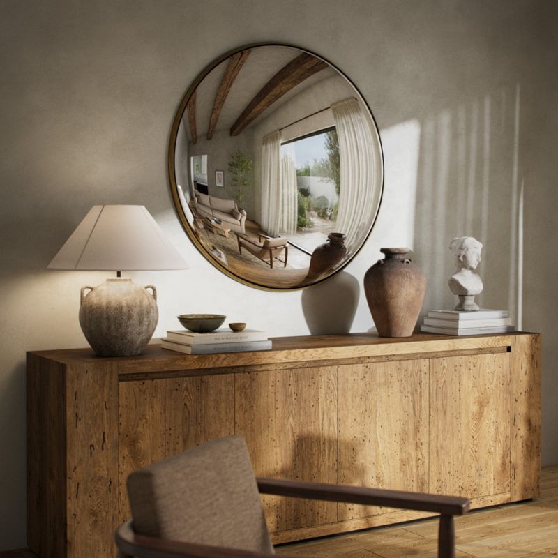 Blanche Brass Convex Wall Mirror 46.5" - image 1 of 6