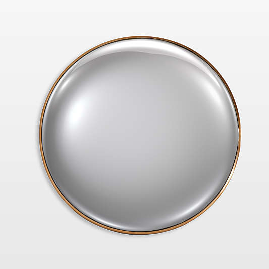 Blanche Brass Convex Wall Mirror 46.5"