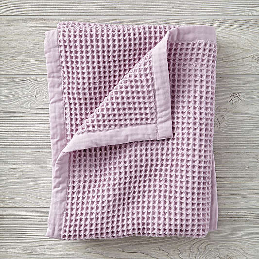 Snuggle Up Lavender Waffle Baby Blanket