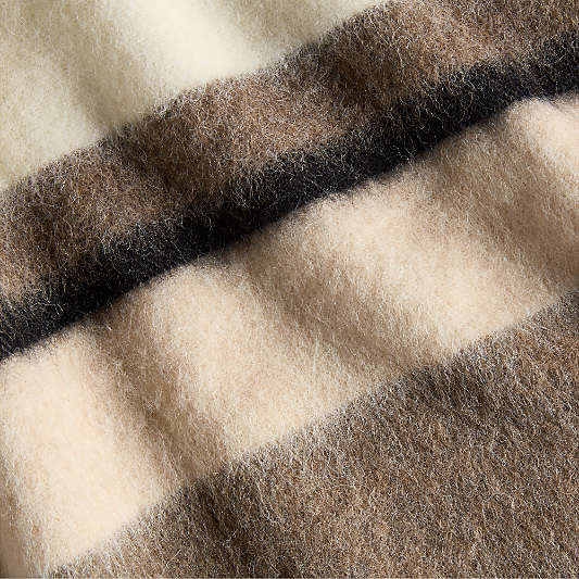 Blacksaw Kimura Heirloom 59"x79" Alpaca Earth Brown Throw Blanket