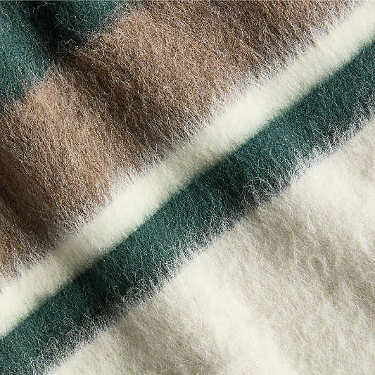 Blacksaw Kimura Heirloom 59"x79" Alpaca Forest Green Throw Blanket