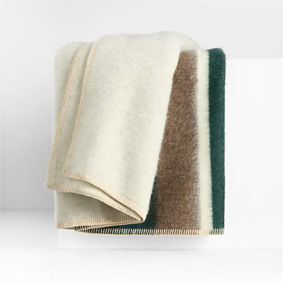 Blacksaw Kimura Heirloom 59"x79" Alpaca Forest Green Throw Blanket