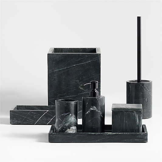 Bleecker Black Marble Bathroom Accessories
