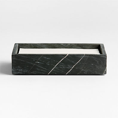 View Bleecker Black Marble Napkin Holder details