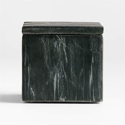 Bleecker Black Marble Square Canister