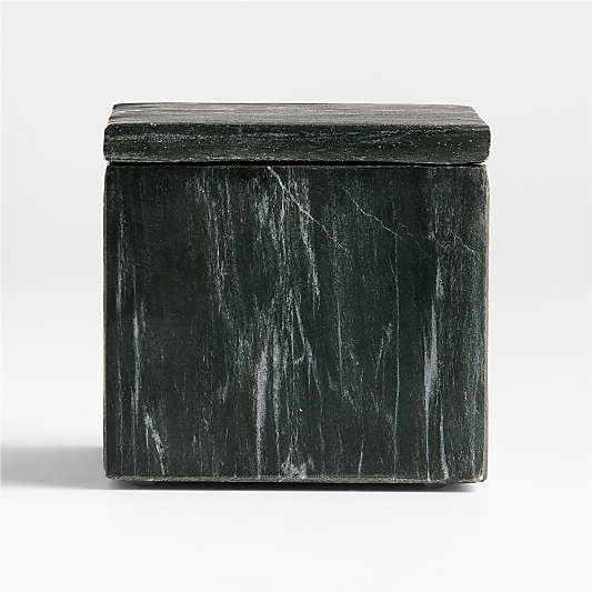 Bleecker Black Marble Square Canister