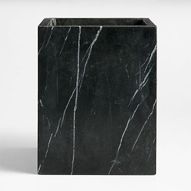 View Bleecker Black Marble Trash Can details