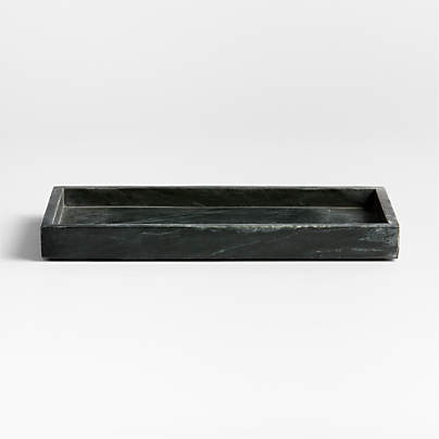Bleecker Black Marble Vanity Tray