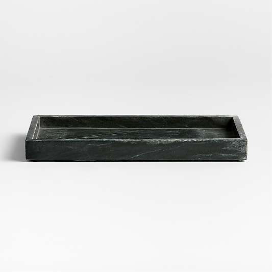 Bleecker Black Marble Vanity Tray