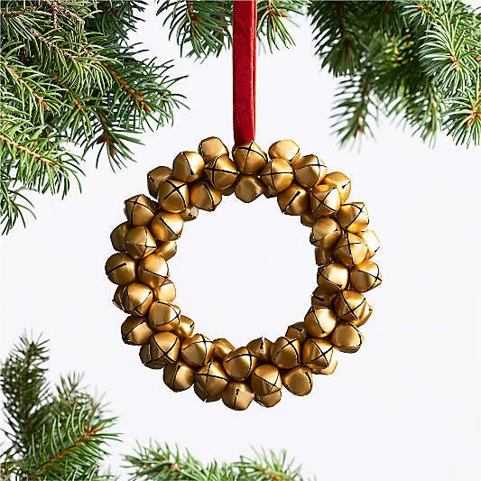 Brass Bell Wreath Christmas Tree Ornament