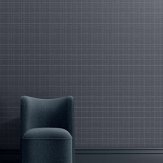 Balmoral Navy Blue Plaid Wallpaper