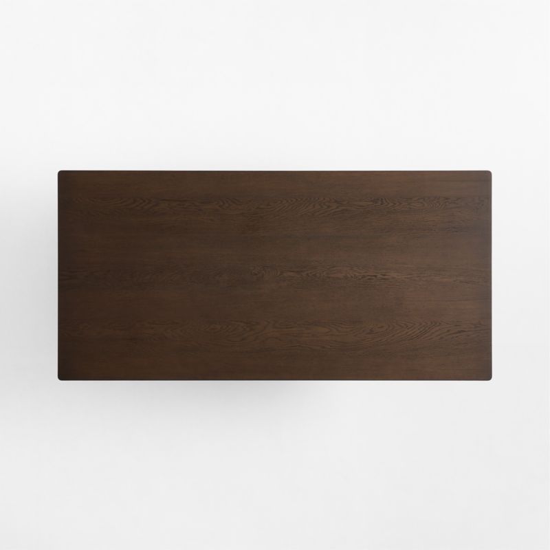 Blaine 80" Deep Brown Oak Wood Dining Table - image 3 of 5