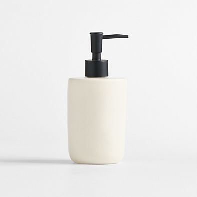 View Blanc Ceramic Soap Dispenser with Black Pump details