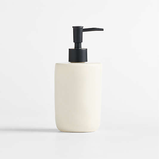 Blanc Ceramic Soap Dispenser with Black Pump