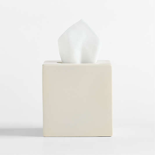 Blanc Ceramic Tissue Holder