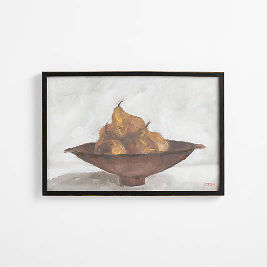"Balanced Pears" by Sadie Byron 31.25" x 21.25" Framed Wall Art Print